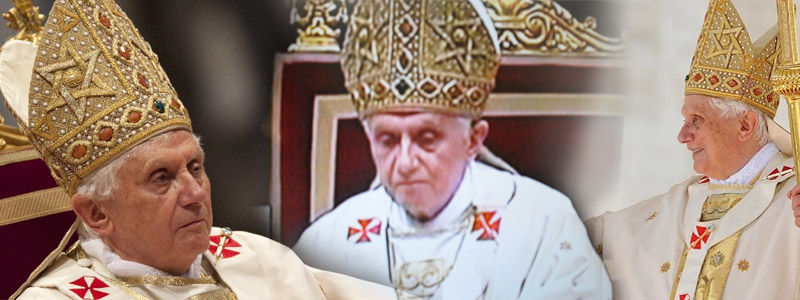 Description: Description: Description: Description: Benedict XVI wears Star of David (Jewish) mitre.