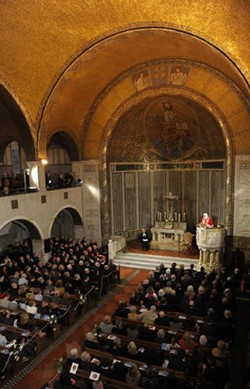 Anti Pope Benedict XVI’s gives heretical speech inside the Lutheran Church in Rome