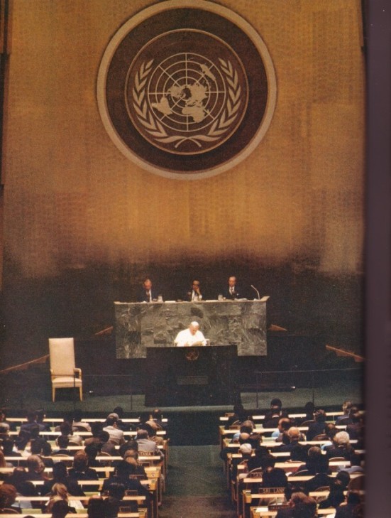 Photos of John Paul II at the United Nations