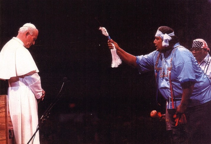 Photos of John Paul II taking active part in a pagan ritual! 