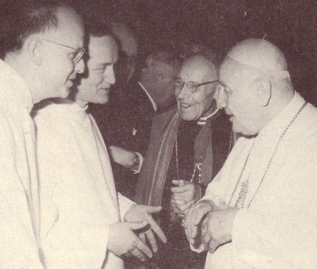 Anti Pope John XXIII with a young Bro. Roger of Taize
